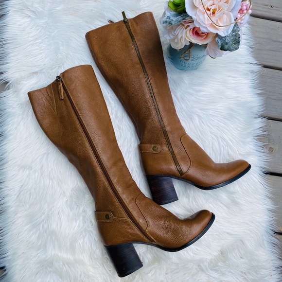 Franco Sarto Shoes - Franco Sarto “Ashira” tan leather knee boots